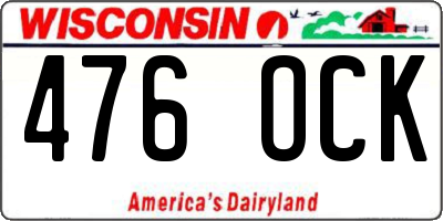 WI license plate 476OCK
