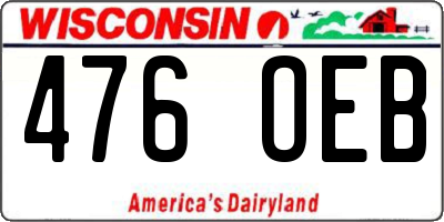 WI license plate 476OEB