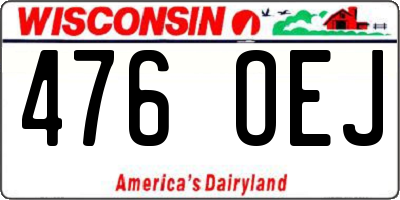 WI license plate 476OEJ