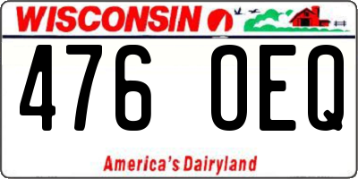 WI license plate 476OEQ