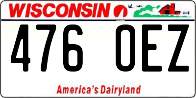 WI license plate 476OEZ