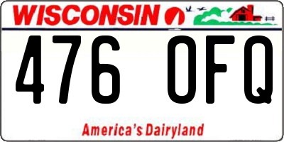 WI license plate 476OFQ
