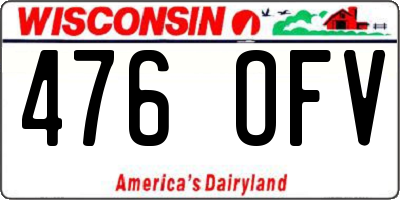 WI license plate 476OFV