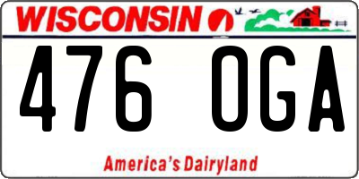 WI license plate 476OGA