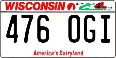 WI license plate 476OGI