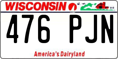 WI license plate 476PJN