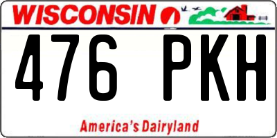 WI license plate 476PKH