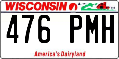 WI license plate 476PMH