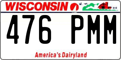 WI license plate 476PMM