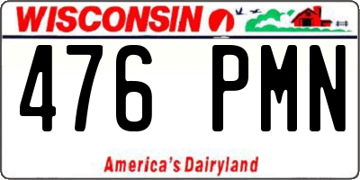 WI license plate 476PMN