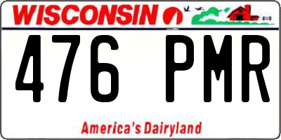WI license plate 476PMR