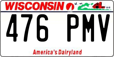 WI license plate 476PMV