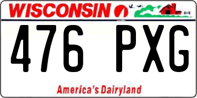 WI license plate 476PXG