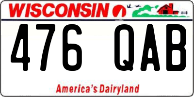 WI license plate 476QAB