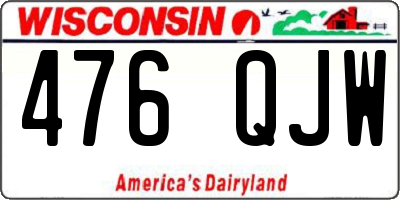 WI license plate 476QJW