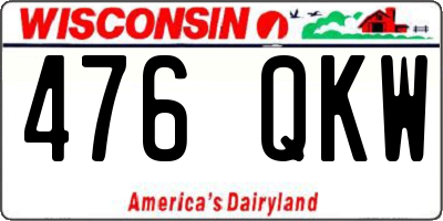 WI license plate 476QKW