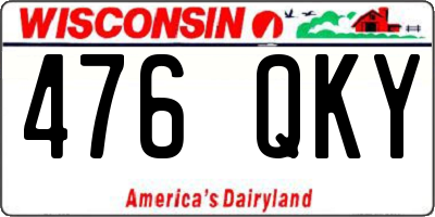 WI license plate 476QKY