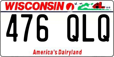 WI license plate 476QLQ