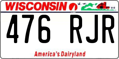 WI license plate 476RJR