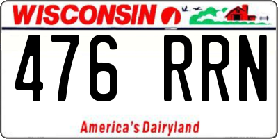 WI license plate 476RRN