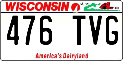 WI license plate 476TVG