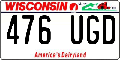 WI license plate 476UGD