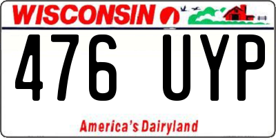 WI license plate 476UYP