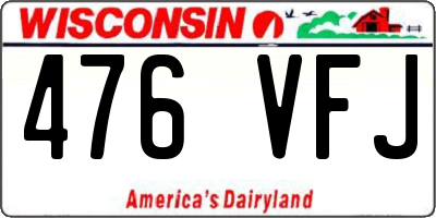 WI license plate 476VFJ