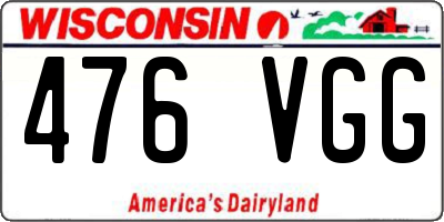 WI license plate 476VGG