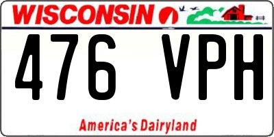 WI license plate 476VPH