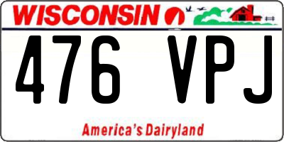 WI license plate 476VPJ