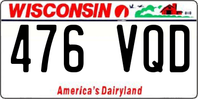 WI license plate 476VQD