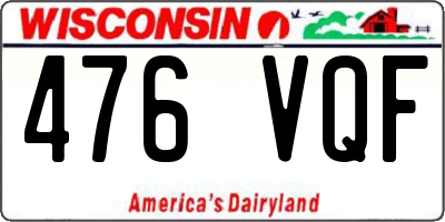 WI license plate 476VQF