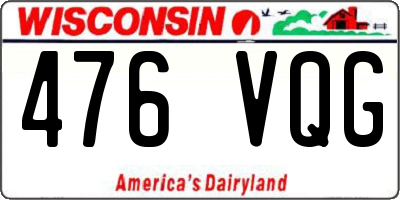 WI license plate 476VQG