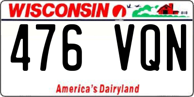WI license plate 476VQN
