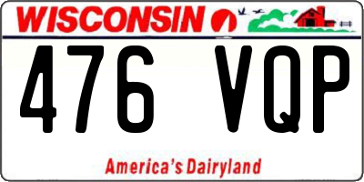 WI license plate 476VQP