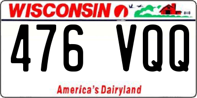 WI license plate 476VQQ