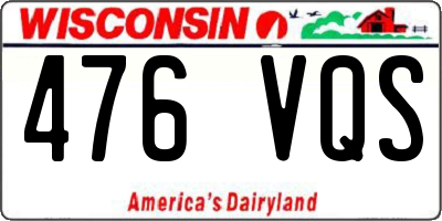 WI license plate 476VQS