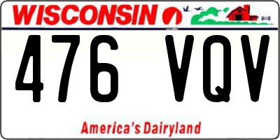 WI license plate 476VQV