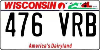WI license plate 476VRB