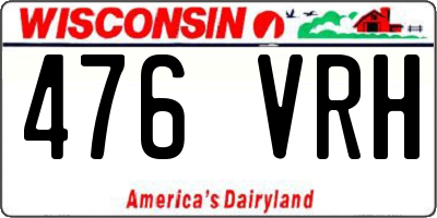 WI license plate 476VRH