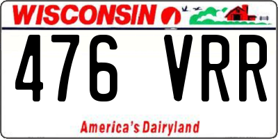 WI license plate 476VRR