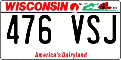 WI license plate 476VSJ