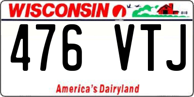 WI license plate 476VTJ
