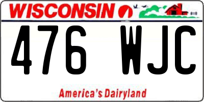 WI license plate 476WJC