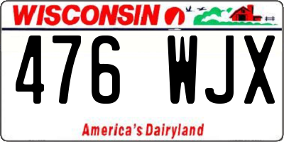 WI license plate 476WJX