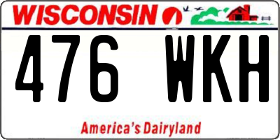 WI license plate 476WKH