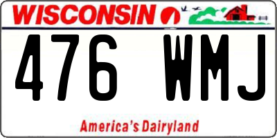 WI license plate 476WMJ