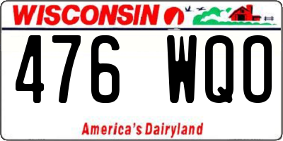 WI license plate 476WQO