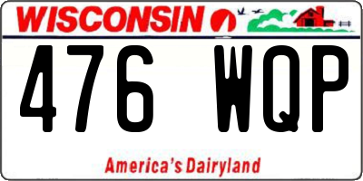 WI license plate 476WQP